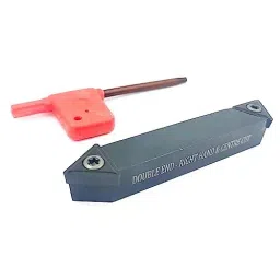 Assorts Double End Indexable RH & Center Cut Turning Tool Tool Steel Square Shank 12 mm Size with 2xTCMT Carbide Inserts image 2