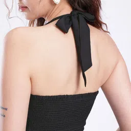 fusion by glitchez Colorblocked Halter Neck Top & Wrap Around Skirt image 5