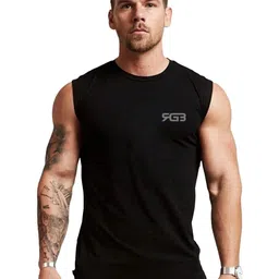 3Colors Men Pack Of 2 Printed Round Neck & Sleeveless Gym Vests-image-42