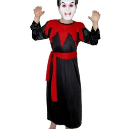 kaku fancy dresses Kaku Fancy Dress Theme Full Sleeves California Halloween Vampire Dracula Gown Costume For Boys - Black-picture-27
