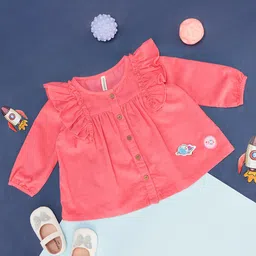 Pantaloons Baby Full Sleeves Frill Detailed Top - Pink-picture-17