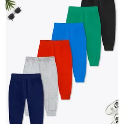 Trampoline Cotton Blend Pack Of 6 Solid Pajamas - Multi Colour-picture-28