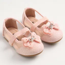 Cute Walk by Babyhug Slip On Bellies With Bow Applique- Pink image 2
