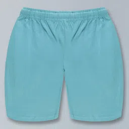 Kiddopanti Camping Theme Placement Printed Knit Shorts - Teal  Blue image 3