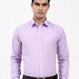 Ya Qalbi Men Premium Tailored Fit Vertical Striped Spread Collar Cotton Formal Shirt-picture-30