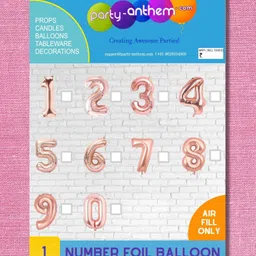 Party Anthem  Number 4 Foil Balloon Rose Gold - Height 40.6 cm image 3