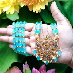 NAMOHH ENTERPRISSES Gold-Plated Alloy Artificial Beads Jewellery Set image 3