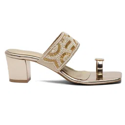 ERIDANI Embellished Ethnic Block Sandals image 2
