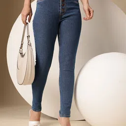 Chemistry Women Skinny Fit High-Rise Light Fade Stretchable Jeans-image-8