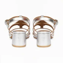 Saint G Women's Silver Ankle Strap Sandals image 5