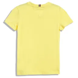 Tommy Hilfiger Kids Yellow Printed Regular Fit T-Shirt image 2