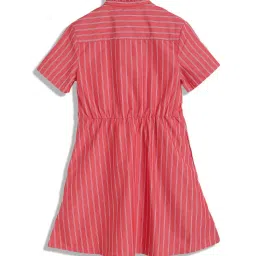 Tommy Hilfiger Kids Red Striped Regular Fit Dress image 2