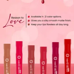 Colors Queen Totally Matte Non Transfer Liquid Lipstick Retro Red - 7.5 gm image 5