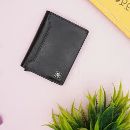 Carlton London Black Leather Small Wallet Card Holder for Men-image-19