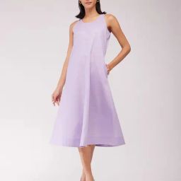 Fablestreet Lavender Cotton Regular Fit Midi Dress-picture-16