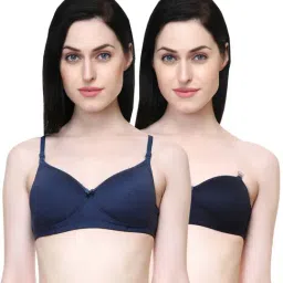 Lady Lyka Multicolor Non Wired Padded T-Shirt Bra (Pack Of 2)-picture-14