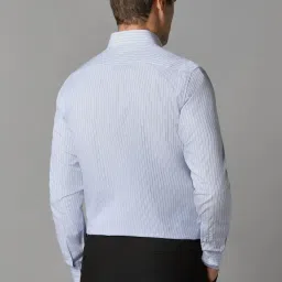 Louis Philippe Blue Regular Fit Striped Shirt image 2