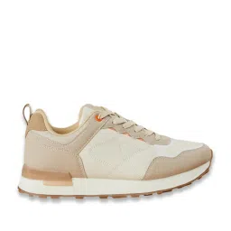 Ginger by Lifestyle Women's Beige Sneakers image 2