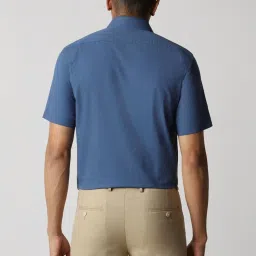 Van Heusen Blue Regular Fit Printed Shirt image 2