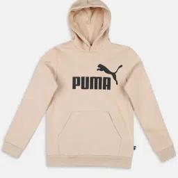 Puma Kids ESS FL B Beige & Black Cotton Logo Full Sleeves Hoodie-picture-27