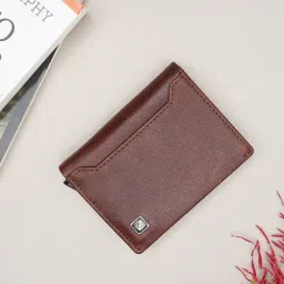 Carlton London Brown Leather Small Wallet Card Holder for Men-image-77