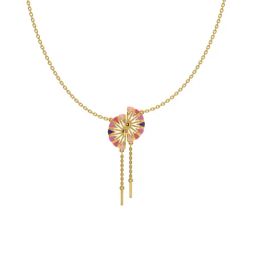 Kisna Diamond & Gold Jewellery 14k Fleurine Pure Gold Necklace for Women-picture-46
