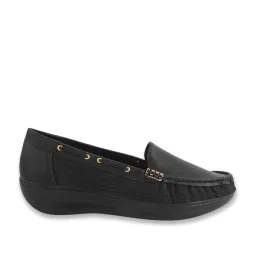 Shoetopia Women's Black Casual Loafers image 2