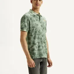 Levi's Green Cotton Slim Fit Abstract Polo T-Shirt-picture-42