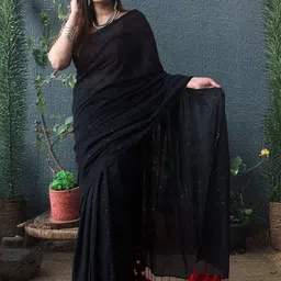 Weaves of Tradition Embellished Sequinned Pure Cotton Saree-picture-27