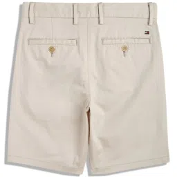Tommy Hilfiger Boys Beige Solid Regular Fit Shorts image 2