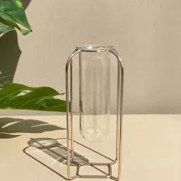 mason home Mason Rose Gold Metal & Glass Morocco Test Tube Holder - Small image 2