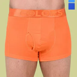 COLORS by Rupa Frontline Pack of 3 Mid Rise Breathable Trunks 1001-BrOrng-DBL-ElBL-picture-40