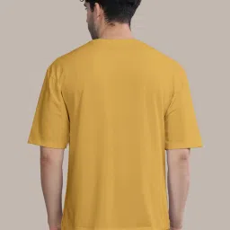BULLMER Mustard Loose Fit Printed Oversized T-Shirt image 2