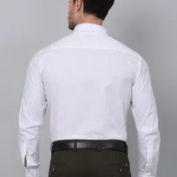 Cantabil White Cotton Regular Fit Printed Shirt image 2