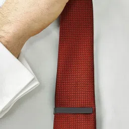 Peora Black Stainless Steel Classic Tie Pin image 2