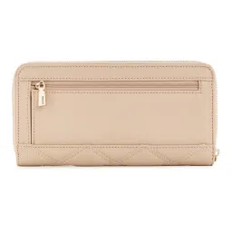 Guess Light Beige Tamsin Quilted Zip Around Wallet image 2