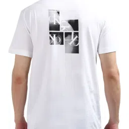 Calvin Klein White Cotton Regular Fit Printed T-Shirt image 2
