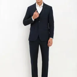 Allen Solly Navy Slim Fit Three Piece Suit-picture-17