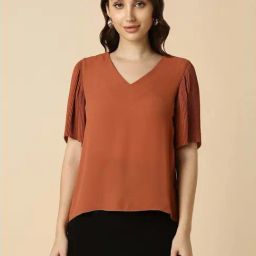 Allen Solly Brown Plain Top-picture-34