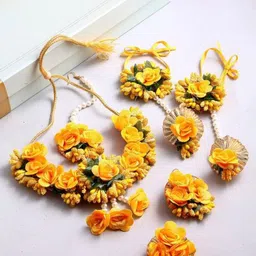 Ringzinnie Beaded Bridal Haldi-Mehndi Jewellery Set-picture-43