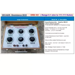 Maxwell Decade Resistance Box 0.5 A for 1 Ω Dial & 7 mA for 10 KΩ, DRB-161 image 2