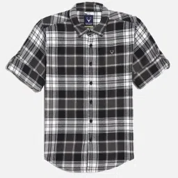 Allen Solly Kids Black Checks Slim Fit Shirt-picture-38