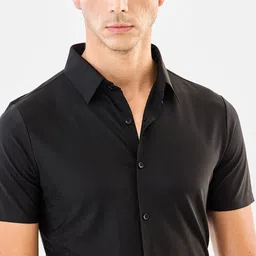 Snitch Men Slim Fit Solid Spread Collar Casual Shirt image 2
