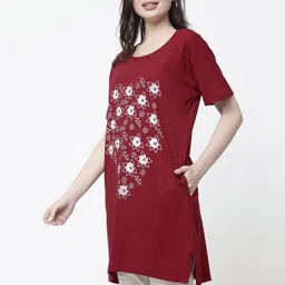APR GLOBAL Women Floral Printed Pockets 1 T-shirt image 2
