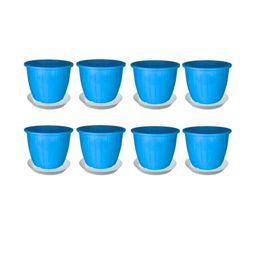 go hooked 8 Inch Duro Pot for Plants with Saucer Tray-picture-23
