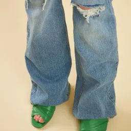 Peach Flores Women's Green Casual Sandals-picture-12