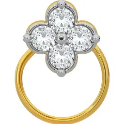 Kisna Diamond & Gold Jewellery 14k Gold & Diamond CaraNosepin for Women-picture-14