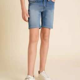 Jack & Jones Junior Boys Blue Solid Regular Fit Shorts-picture-39