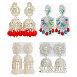 Lovansh Silver-Plated Alloy Crystals Earrings-picture-18