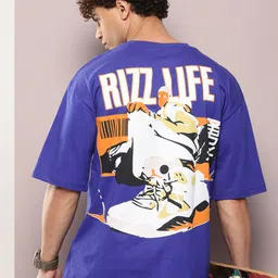 Kook N Keech Disney Graphic Rizz Printed Pure Cotton Oversized T-shirt-picture-36